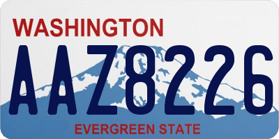 WA license plate AAZ8226
