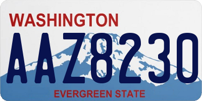 WA license plate AAZ8230