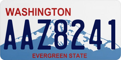 WA license plate AAZ8241