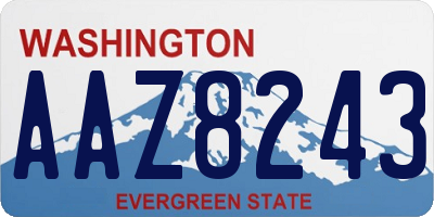 WA license plate AAZ8243