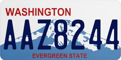WA license plate AAZ8244