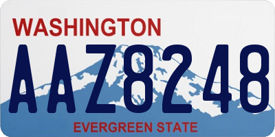 WA license plate AAZ8248