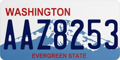 WA license plate AAZ8253