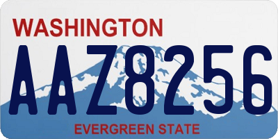 WA license plate AAZ8256