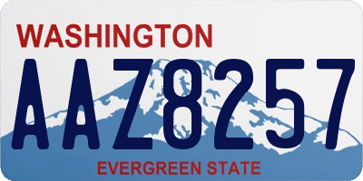 WA license plate AAZ8257