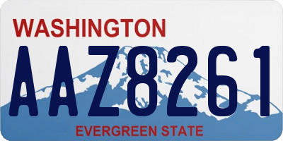 WA license plate AAZ8261