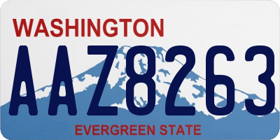 WA license plate AAZ8263