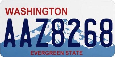 WA license plate AAZ8268