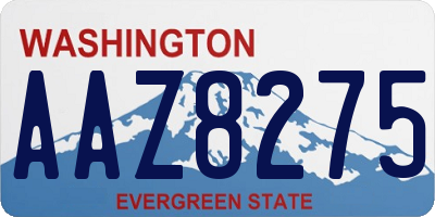 WA license plate AAZ8275
