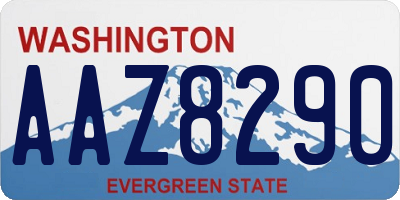 WA license plate AAZ8290