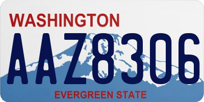 WA license plate AAZ8306