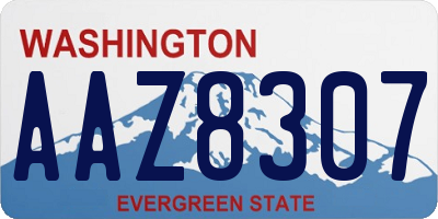 WA license plate AAZ8307