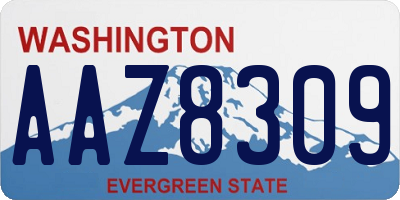 WA license plate AAZ8309