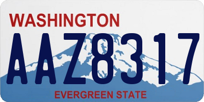 WA license plate AAZ8317