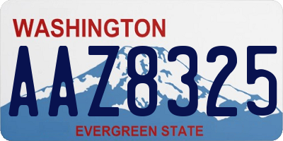 WA license plate AAZ8325