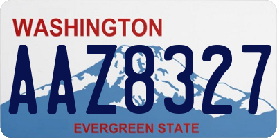 WA license plate AAZ8327