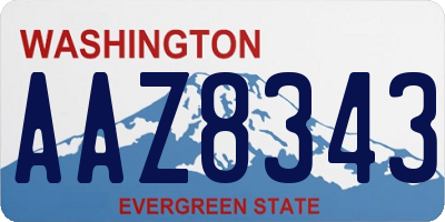 WA license plate AAZ8343