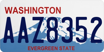 WA license plate AAZ8352