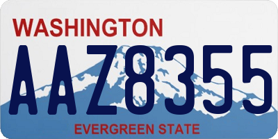 WA license plate AAZ8355