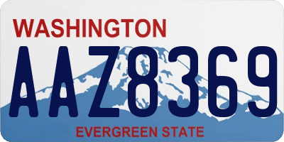 WA license plate AAZ8369