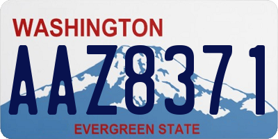 WA license plate AAZ8371