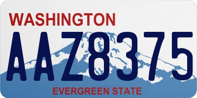 WA license plate AAZ8375