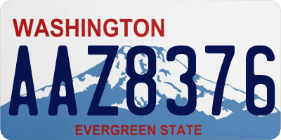 WA license plate AAZ8376