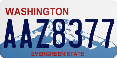 WA license plate AAZ8377