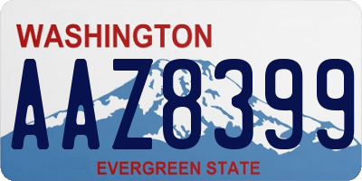 WA license plate AAZ8399