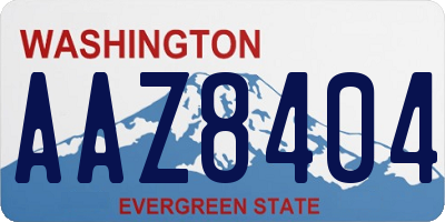 WA license plate AAZ8404