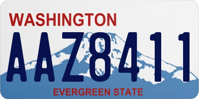 WA license plate AAZ8411