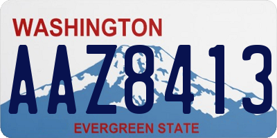 WA license plate AAZ8413