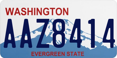 WA license plate AAZ8414