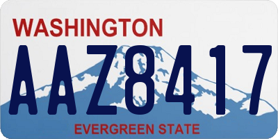 WA license plate AAZ8417