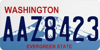WA license plate AAZ8423