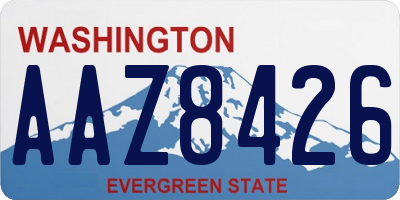 WA license plate AAZ8426