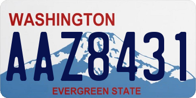 WA license plate AAZ8431