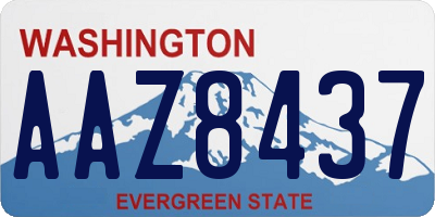 WA license plate AAZ8437