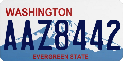 WA license plate AAZ8442