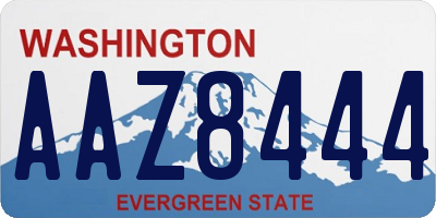 WA license plate AAZ8444