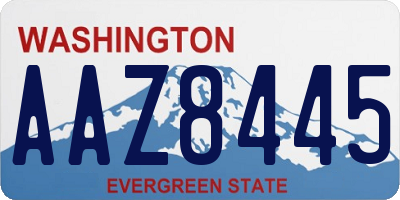 WA license plate AAZ8445