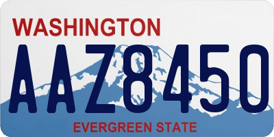 WA license plate AAZ8450