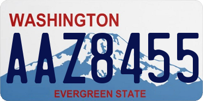 WA license plate AAZ8455