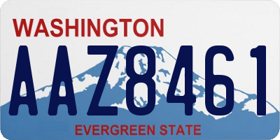 WA license plate AAZ8461