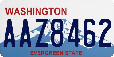 WA license plate AAZ8462