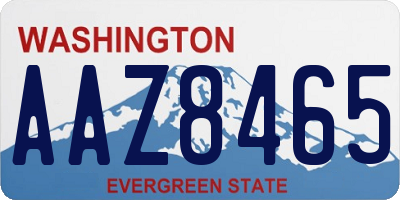 WA license plate AAZ8465