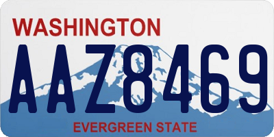 WA license plate AAZ8469