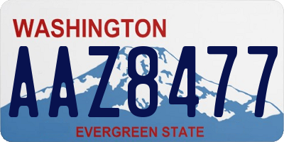 WA license plate AAZ8477