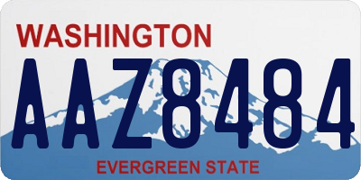WA license plate AAZ8484
