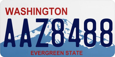WA license plate AAZ8488